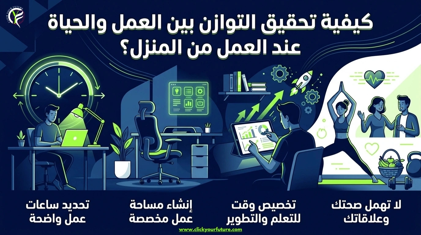 كيف تحقق التوازن بين العمل والحياة عند العمل من البيت؟